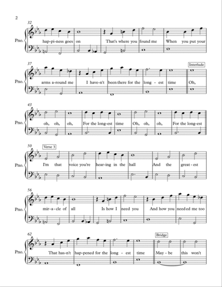 The Longest Time Voice scores gallery preview page 2