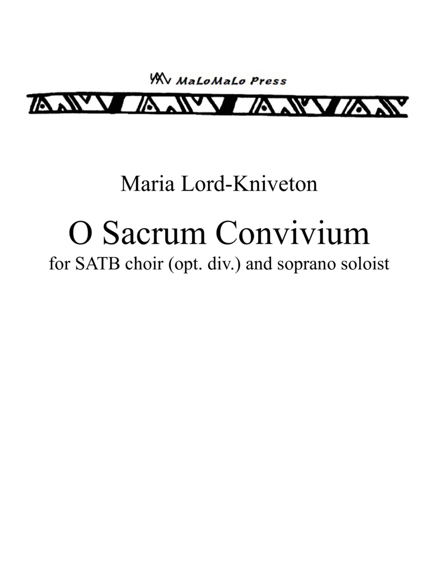 O Sacrum Convivium O Sacrum Convivium 4-Part scores gallery preview page 1