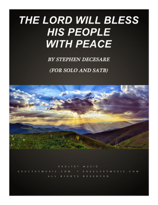 Book cover for The Lord Will Bless His People With Peace (for Solo & SATB)