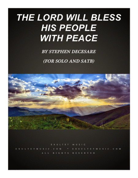 The Lord Will Bless His People With Peace (for Solo & SATB) image number null