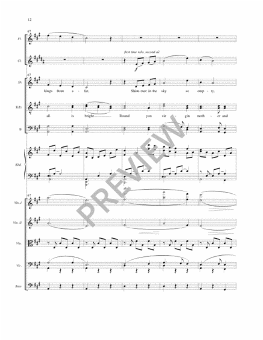 Night of Silence - Full Score and Parts Clarinet scores gallery preview page 13