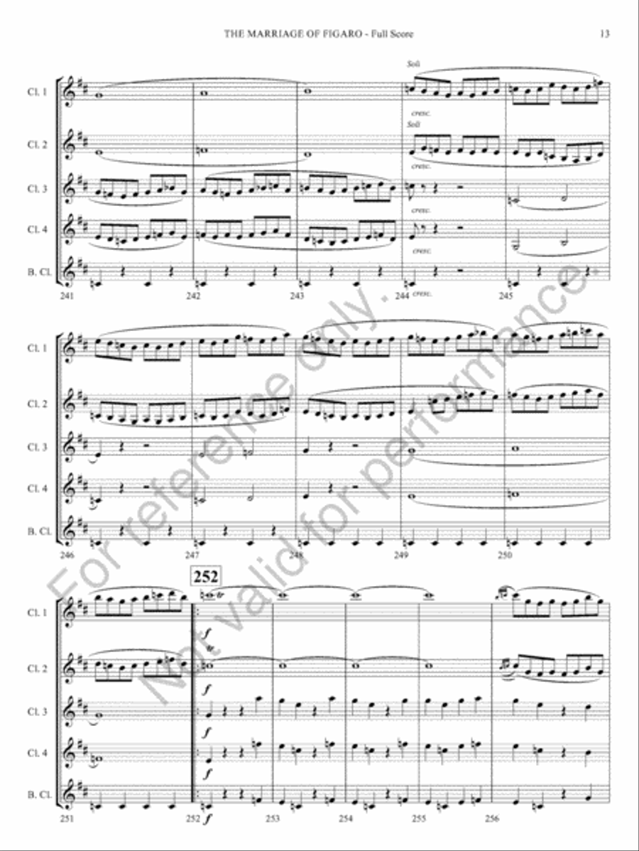 The Marriage Of Figaro The Marriage Of Figaro Clarinet Quintet scores gallery preview page 15