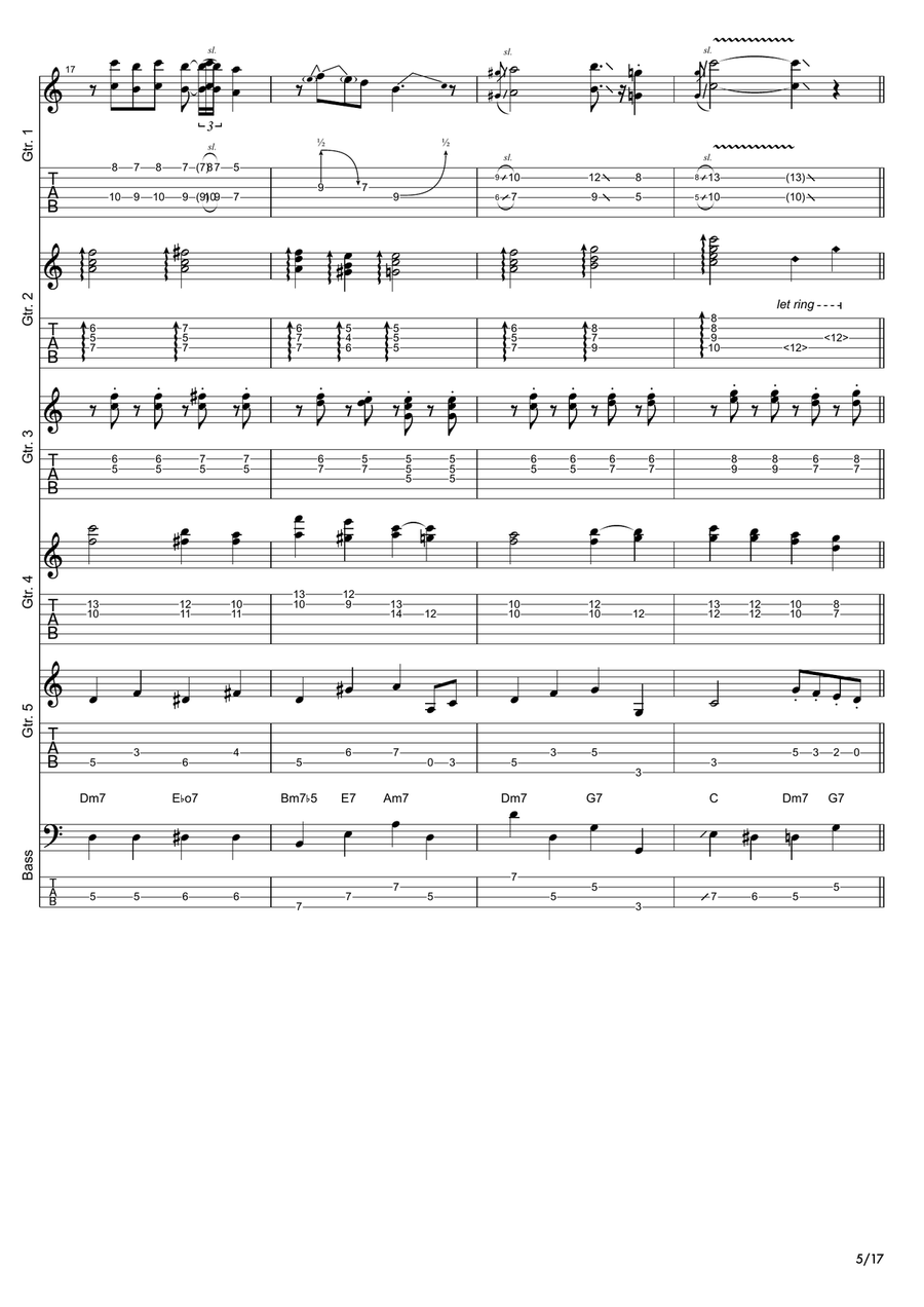 Elmo's Song Guitar Ensemble scores gallery preview page 5