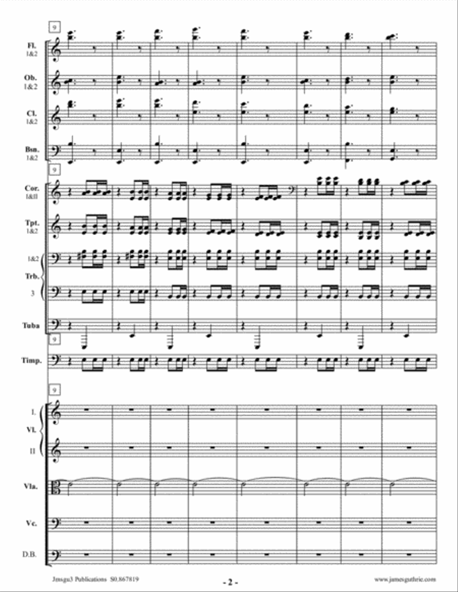 Guthrie: Phrygian Fantasy for Orchestra Full Orchestra scores gallery preview page 2