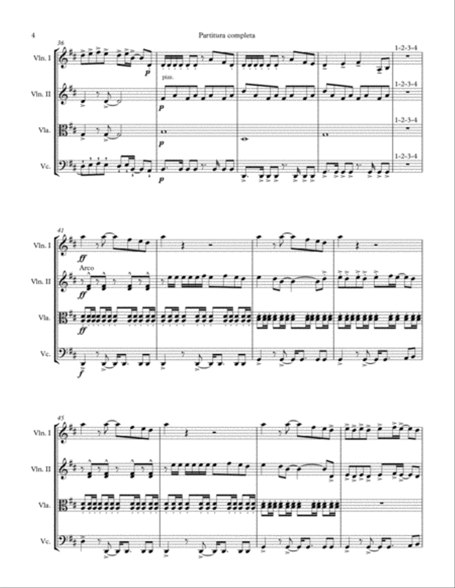 Best Day Of My Life String Quartet scores gallery preview page 5