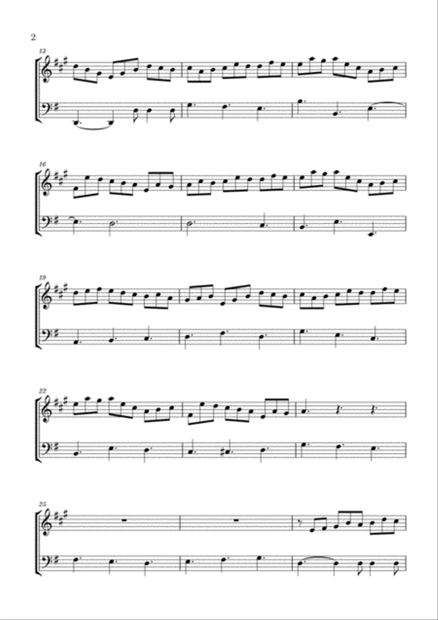 Bach - Jesu, Joy of Man's Desiring for Trumpet in Bb and Trombone Brass Duet scores gallery preview page 2
