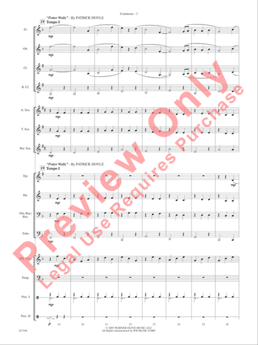 Harry Potter and the Goblet of Fire, Themes from Concert Band scores gallery preview page 5