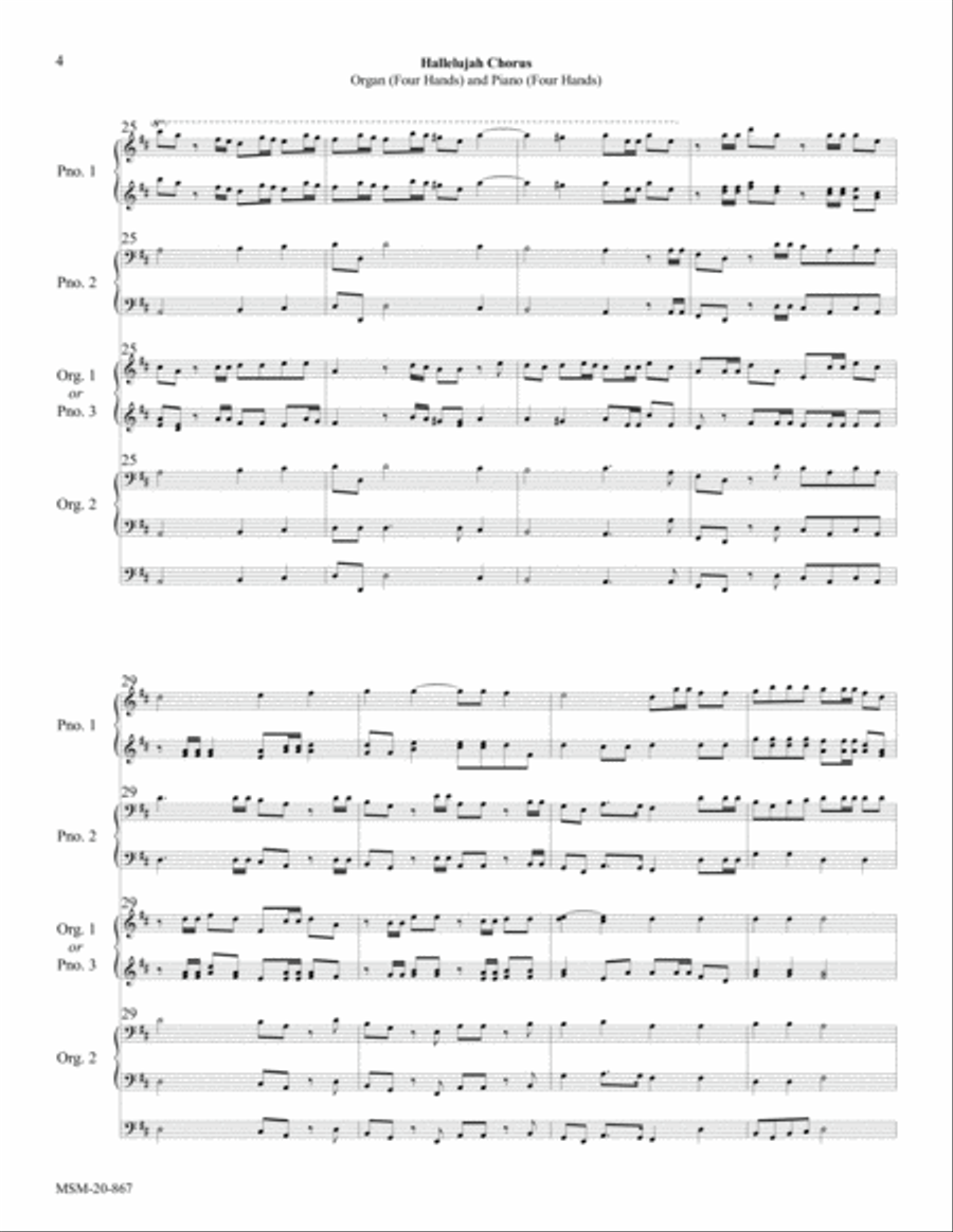 Hallelujah Chorus Choir scores gallery preview page 4