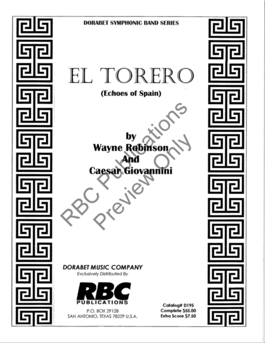 El Torero (Score) Concert Band scores gallery preview page 2