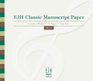 Book cover for FJH Classic Manuscript Paper No. 1