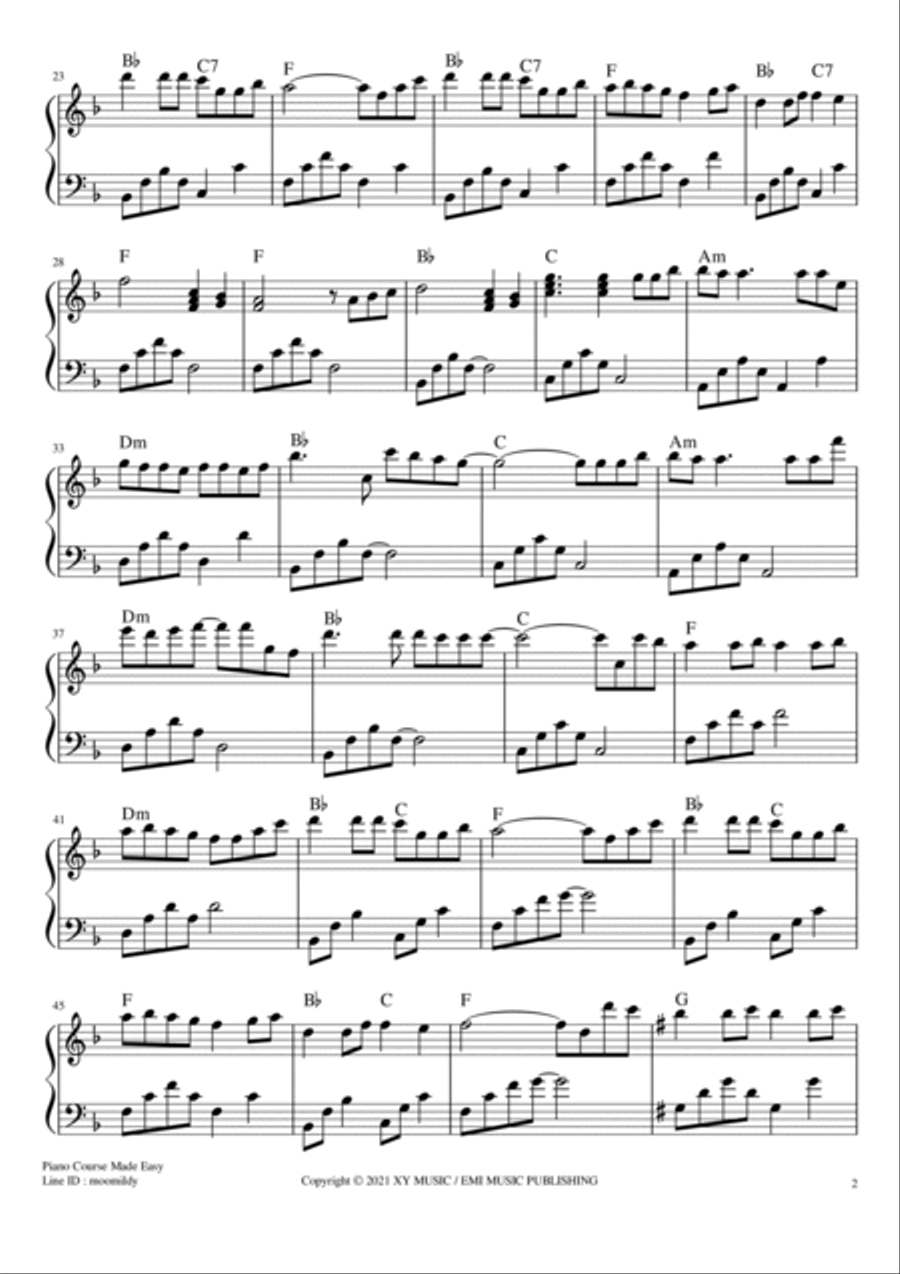 Tong Hua Easy Piano scores gallery preview page 2