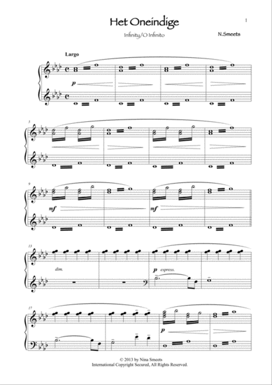 Infinity Piano Solo scores gallery preview page 1
