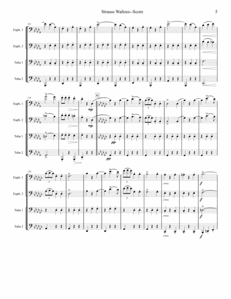Strauss Waltzes Medley - Tuba/Euphonium Quartet image number null