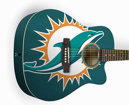 Miami Dolphins Acoustic Guitar