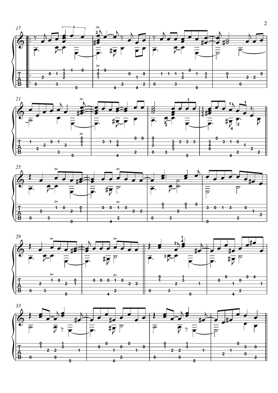 Corazon Espinado Acoustic Guitar scores gallery preview page 2