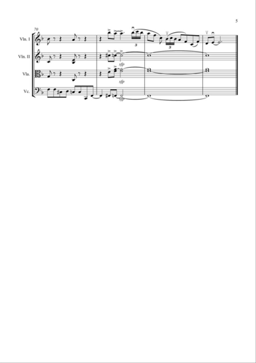 Santa Baby String Quartet scores gallery preview page 5