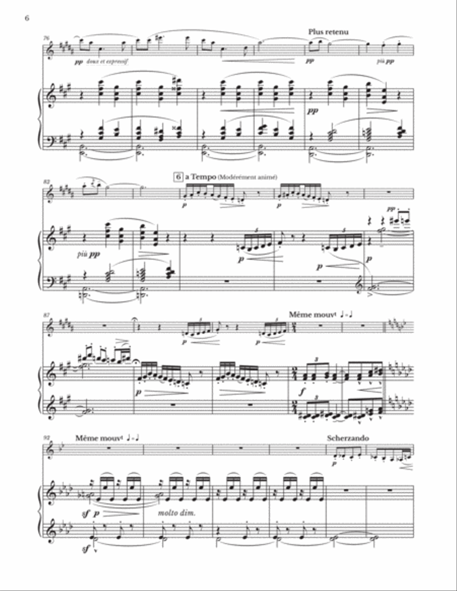 Debussy - Première rhapsodie (piano part) Clarinet Solo scores gallery preview page 6