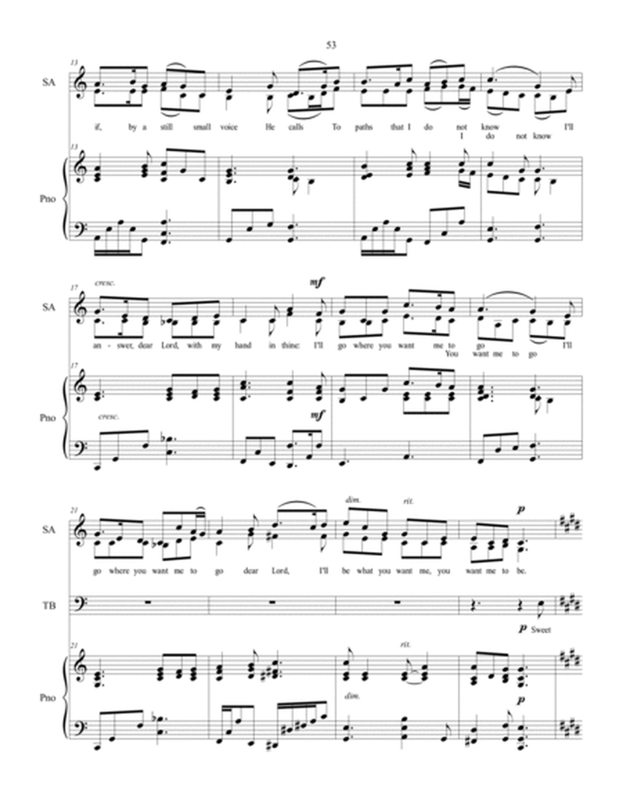 Sweet Hour of Prayer, I'll Go Where You Want Me to Go, SATB choir image number null