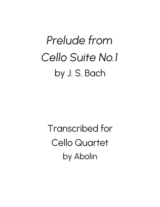 J.S. Bach: Prelude from Cello Suite No. 1 - arr. for Cello Choir