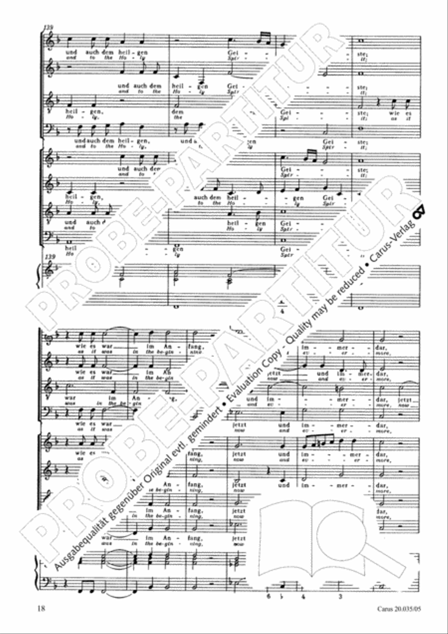Sing to the Lord a new song (Singet dem Herrn ein neues Lied) 4-Part scores gallery preview page 19