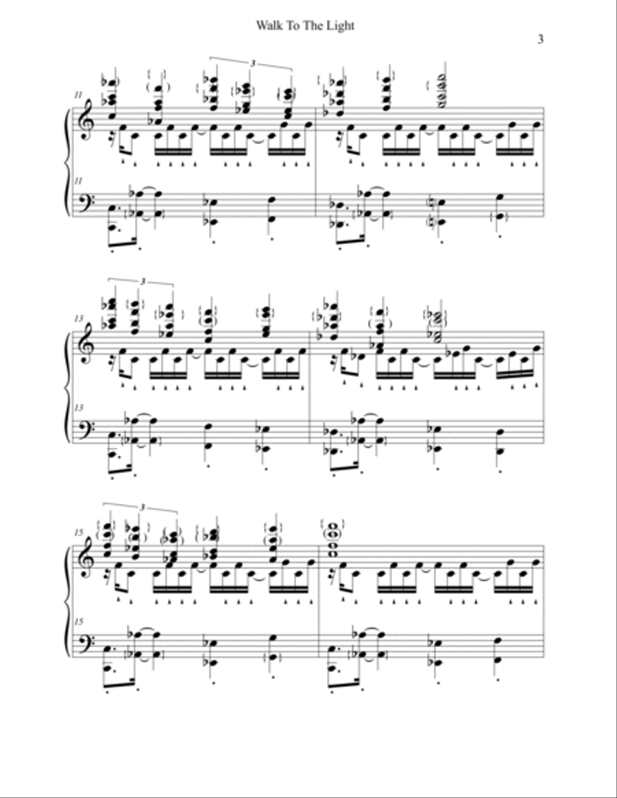 Walk to the Light-for Handbells-optional Chimes - Score Only Handbell Choir scores gallery preview page 3