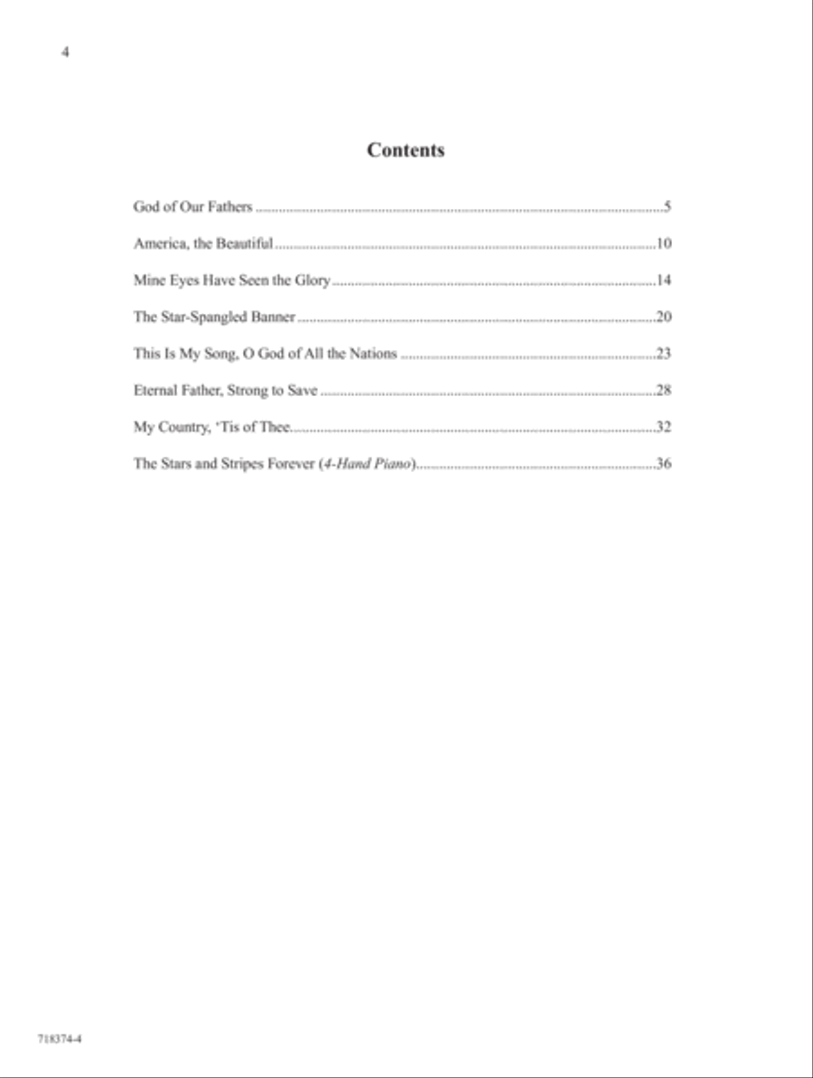 In God We Trust Piano Solo scores gallery preview page 4