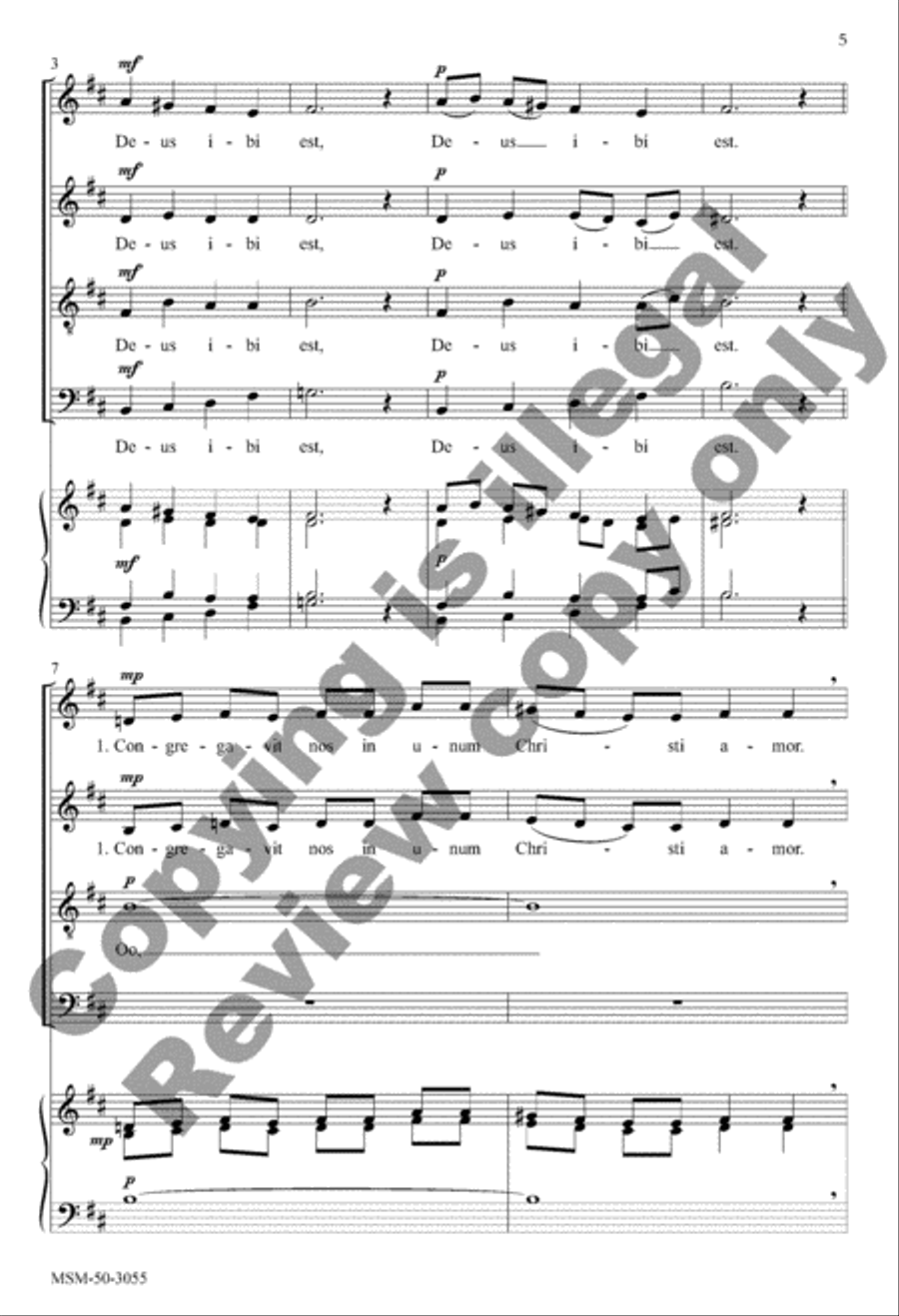 Ubi caritas 4-Part scores gallery preview page 3