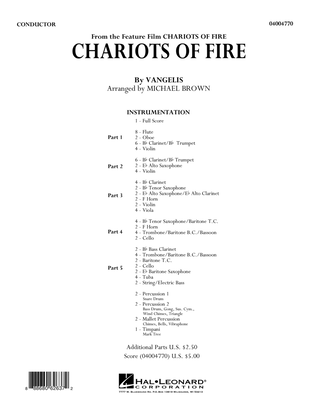 Book cover for Chariots of Fire - Conductor Score (Full Score)
