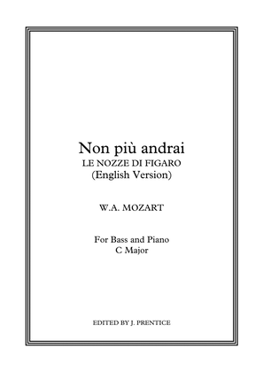 Book cover for Non più andrai (English version) - Le nozze di Figaro (C Major)