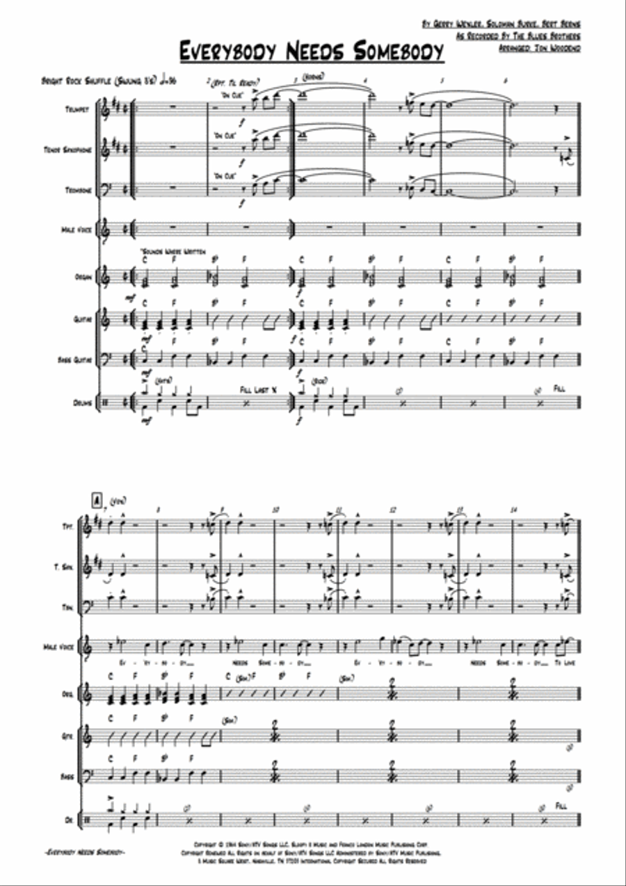 Everybody Needs Somebody To Love Everybody Needs Somebody To Love Jazz Ensemble scores gallery preview page 4