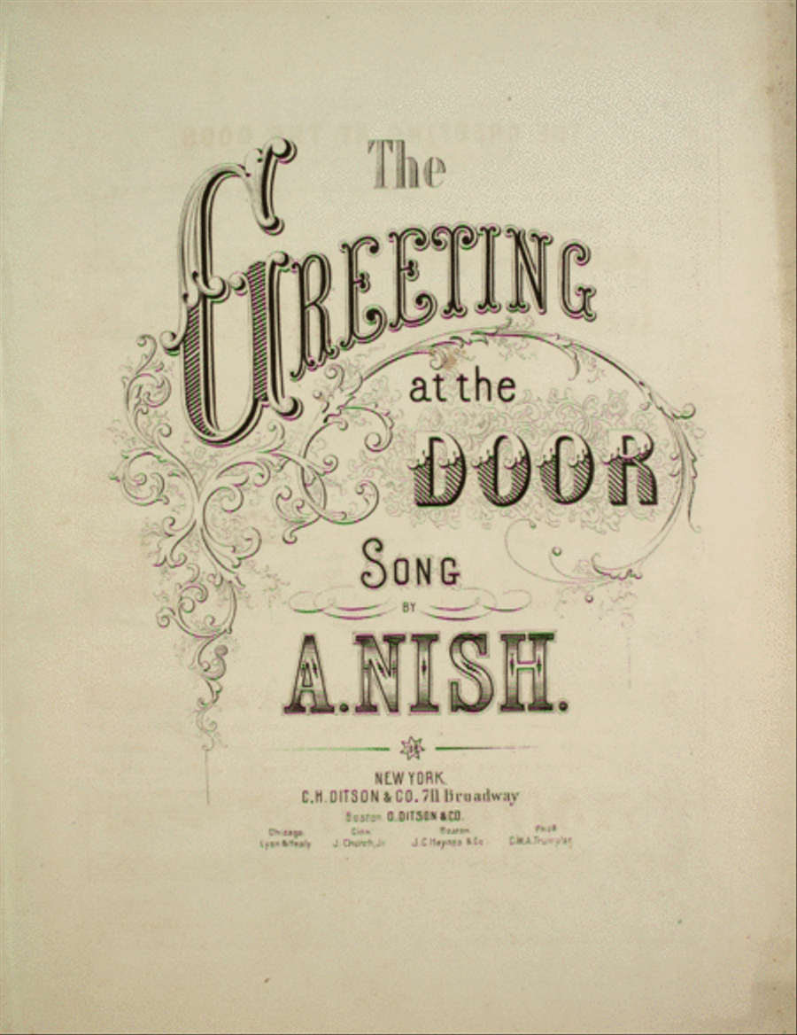 The Greeting at the Door. Song SATTB scores gallery preview page 1