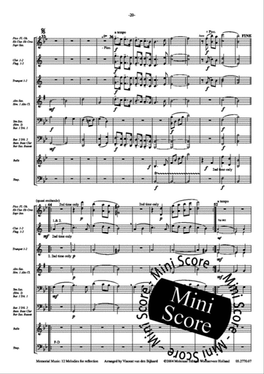 Memorial Music Fanfare Band scores gallery preview page 22