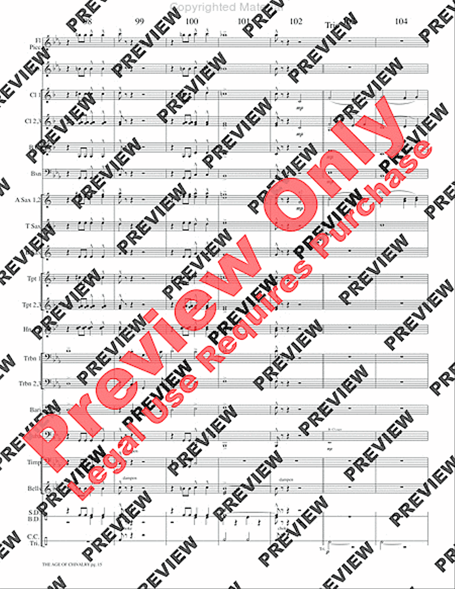 The Age of Chivalry Concert Band scores gallery preview page 18