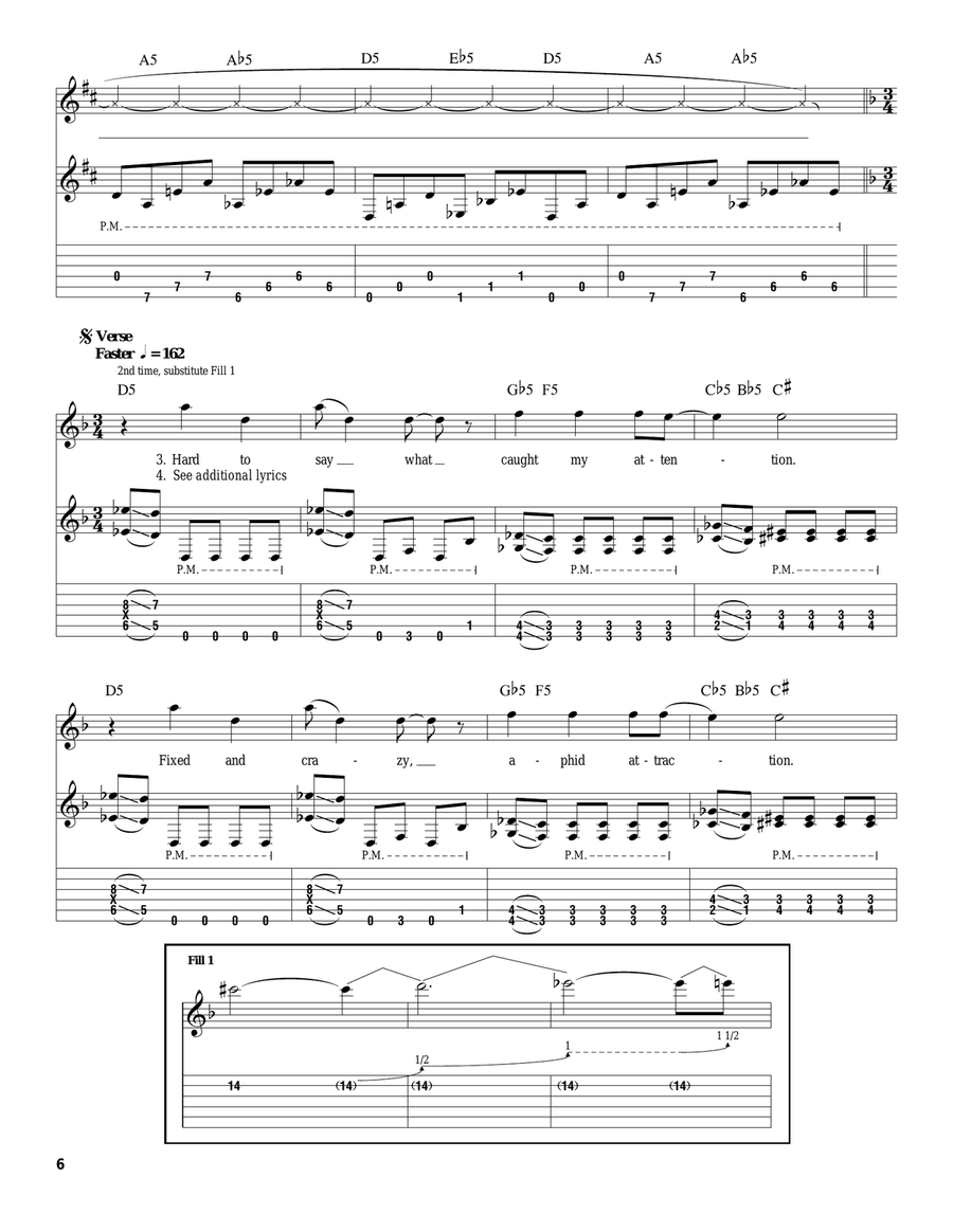 Vermilion Electric Guitar scores gallery preview page 6