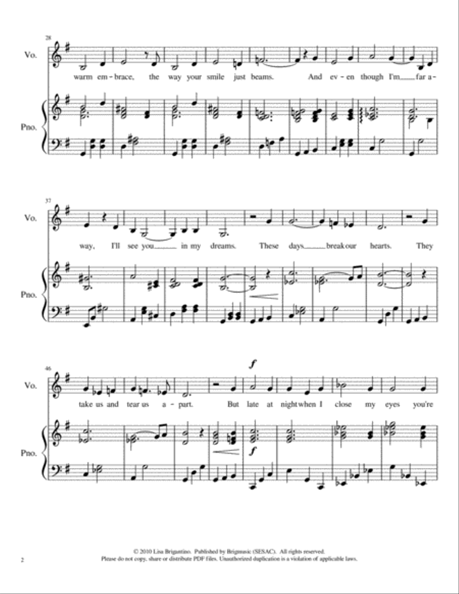 I'll See You in My Dreams Alto Voice scores gallery preview page 2