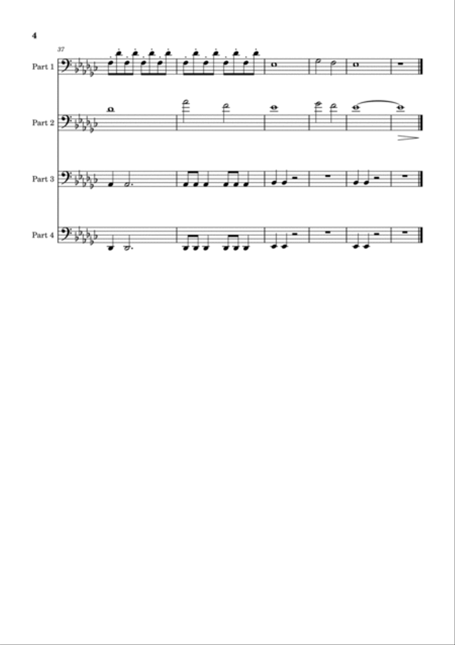 Avatar: The Last Airbender - Main Title Theme Brass Ensemble scores gallery preview page 4
