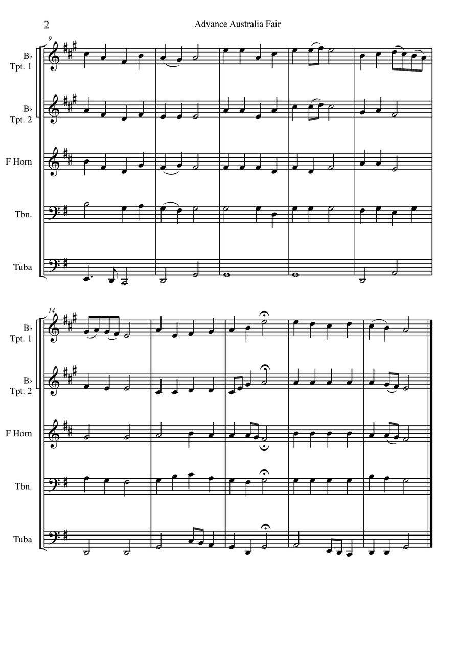 God Defend New Zealand (NZ National Anthem) Brass Ensemble scores gallery preview page 3