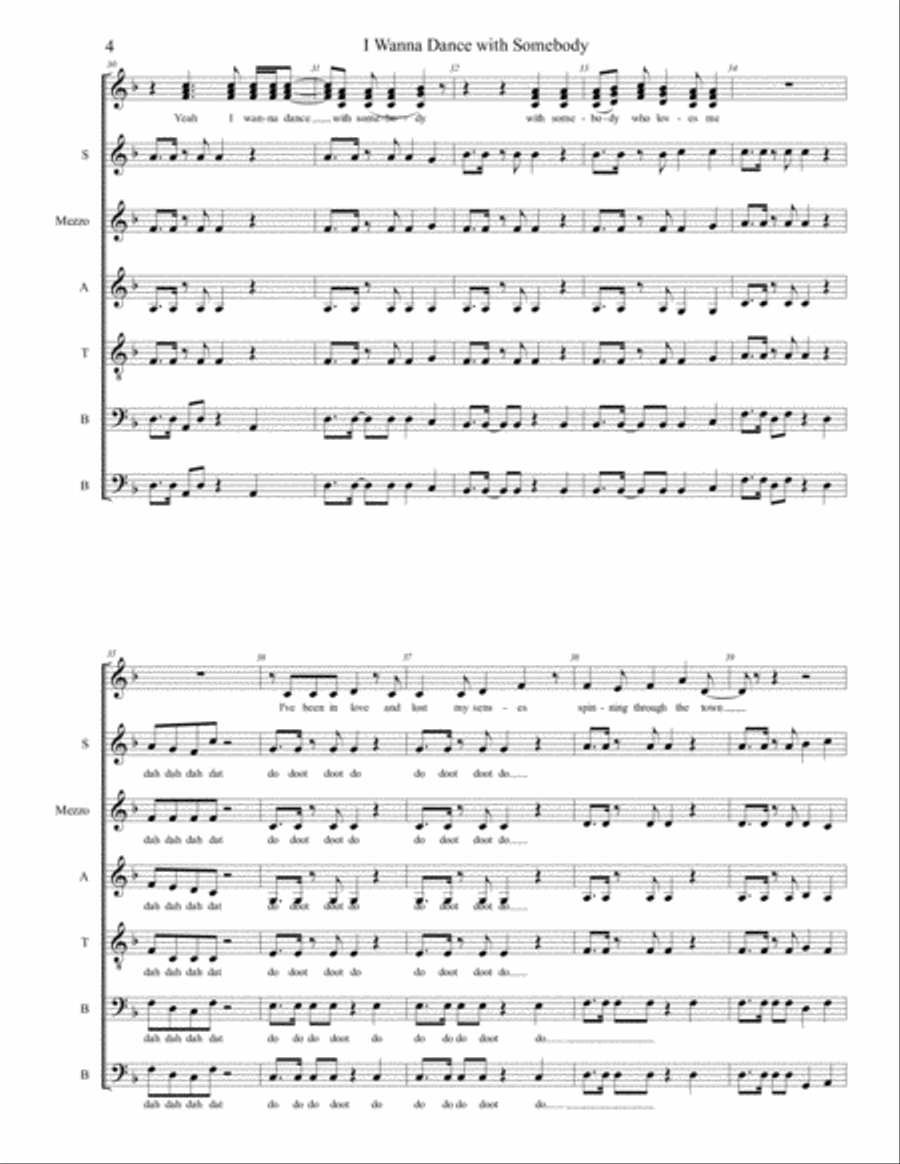 I Wanna Dance With Somebody Small Ensemble scores gallery preview page 4