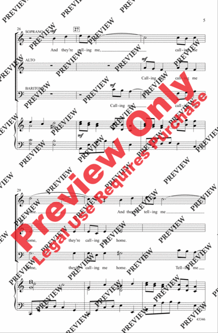 In the Dark of Midnight 3-Part scores gallery preview page 5