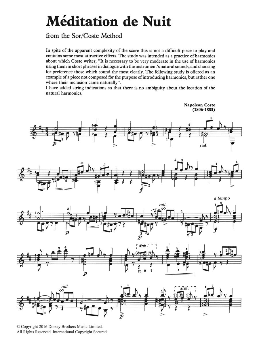 Meditation De Nuit Meditation De Nuit Acoustic Guitar scores gallery preview page 1