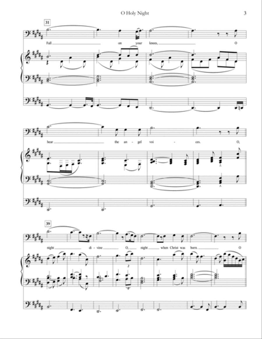 O Holy Night Small Ensemble scores gallery preview page 3