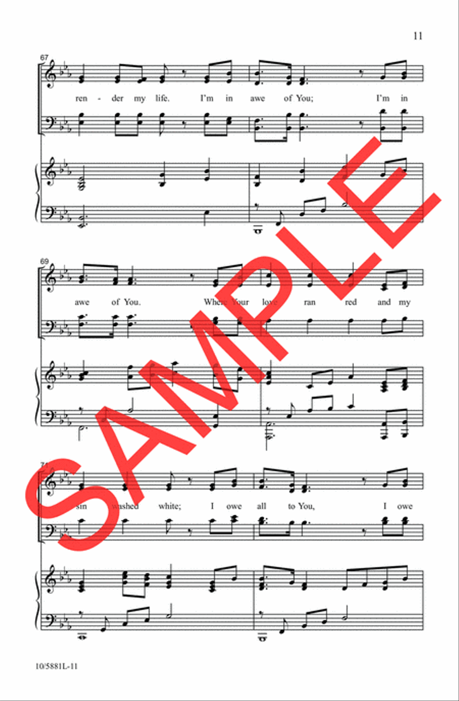 At the Cross (Love Ran Red) Choir scores gallery preview page 9