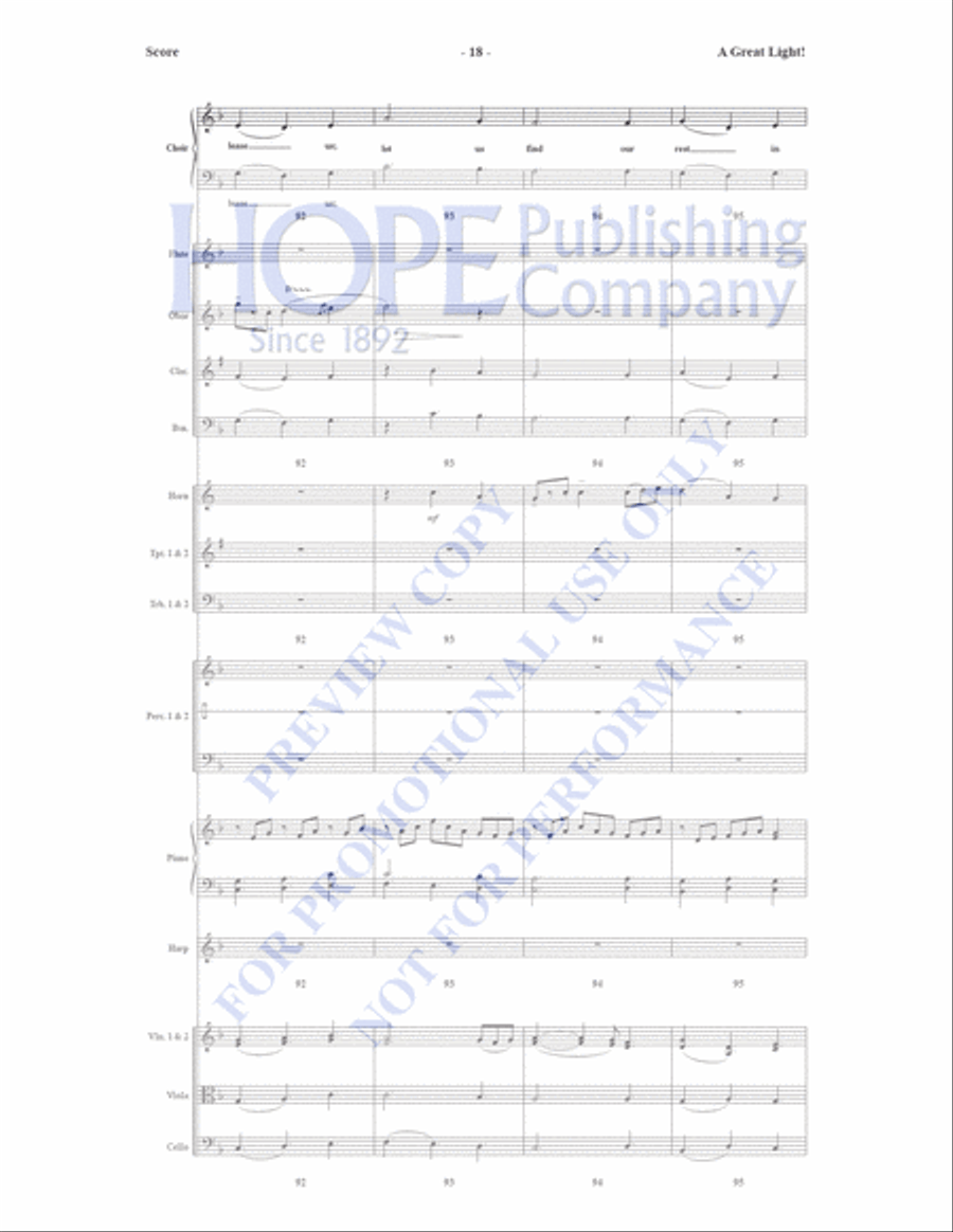 A Great Light A Great Light Orchestra scores gallery preview page 19
