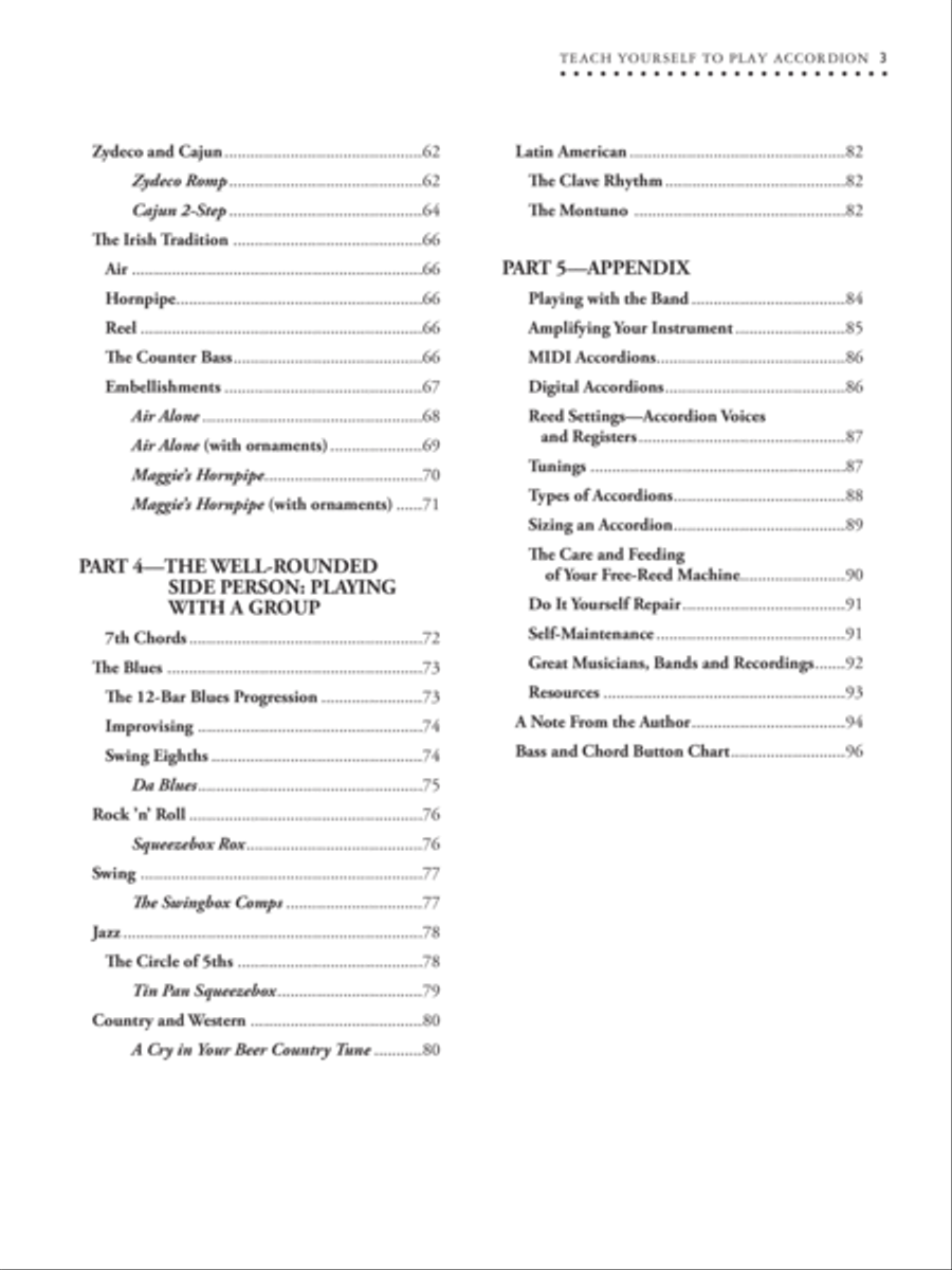 Alfred's Teach Yourself to Play Accordion Accordion scores gallery preview page 3
