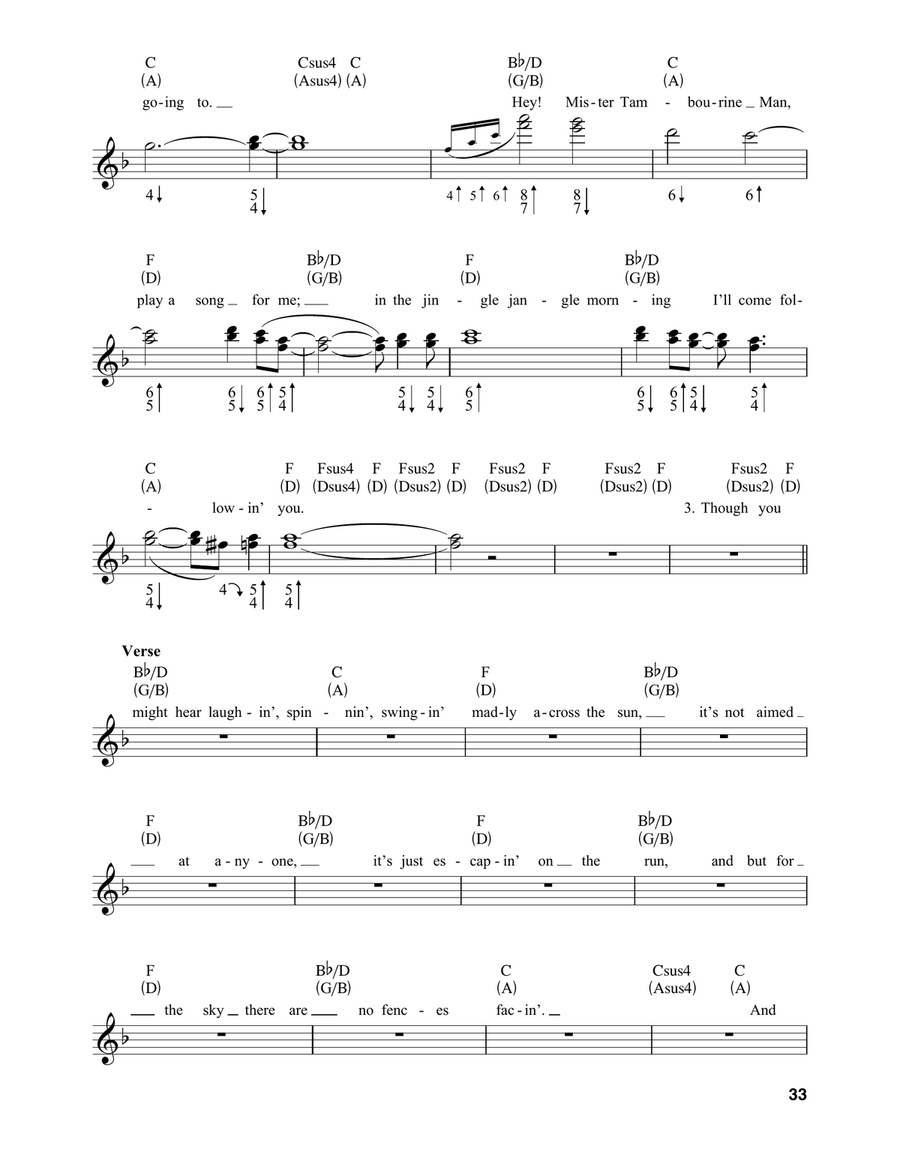 Mr. Tambourine Man Harmonica scores gallery preview page 5