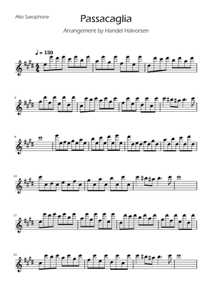 Passacaglia - Handel/Halvorsen - Alto Sax Solo