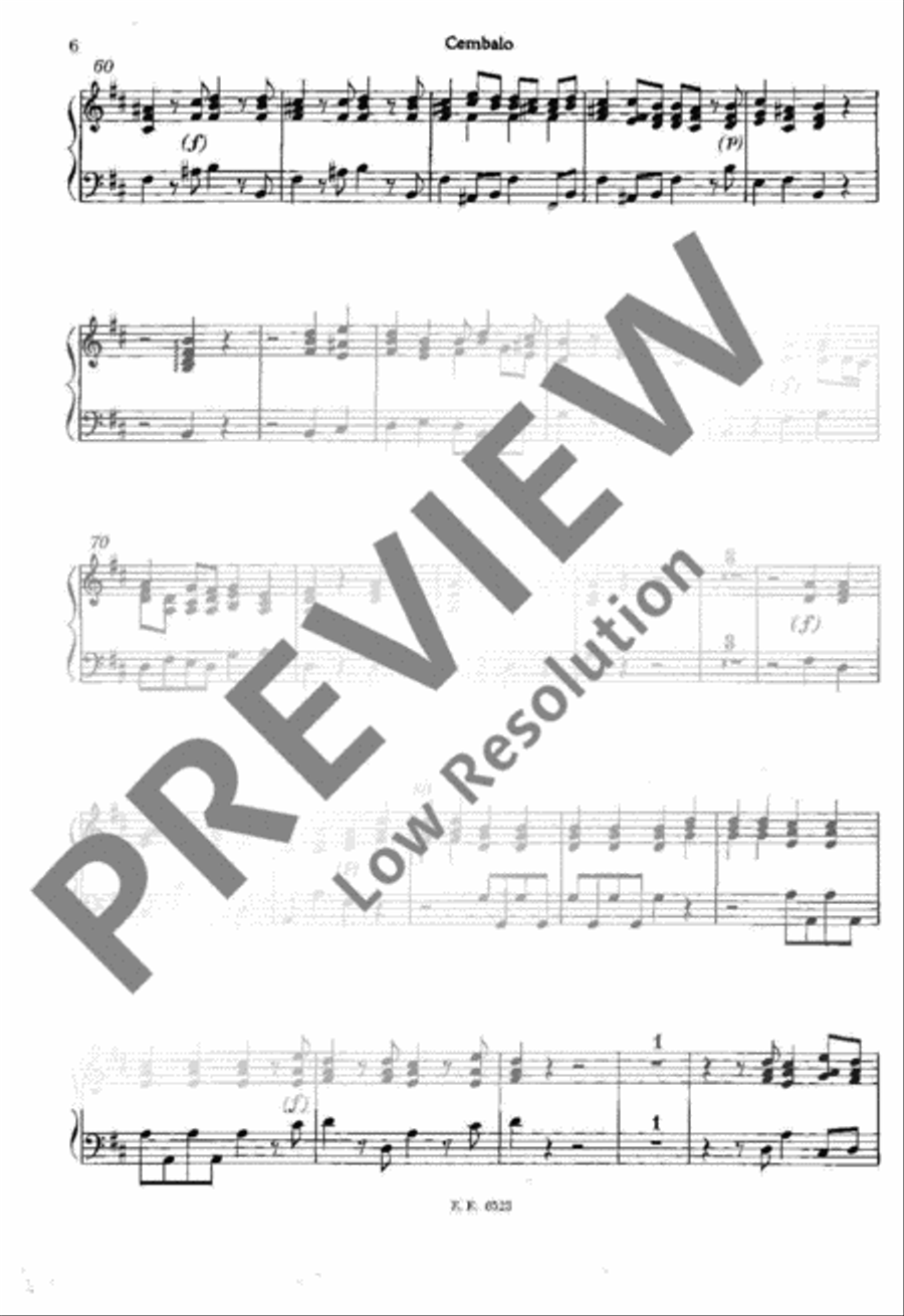 Concerto D major Concerto D major Harpsichord scores gallery preview page 6