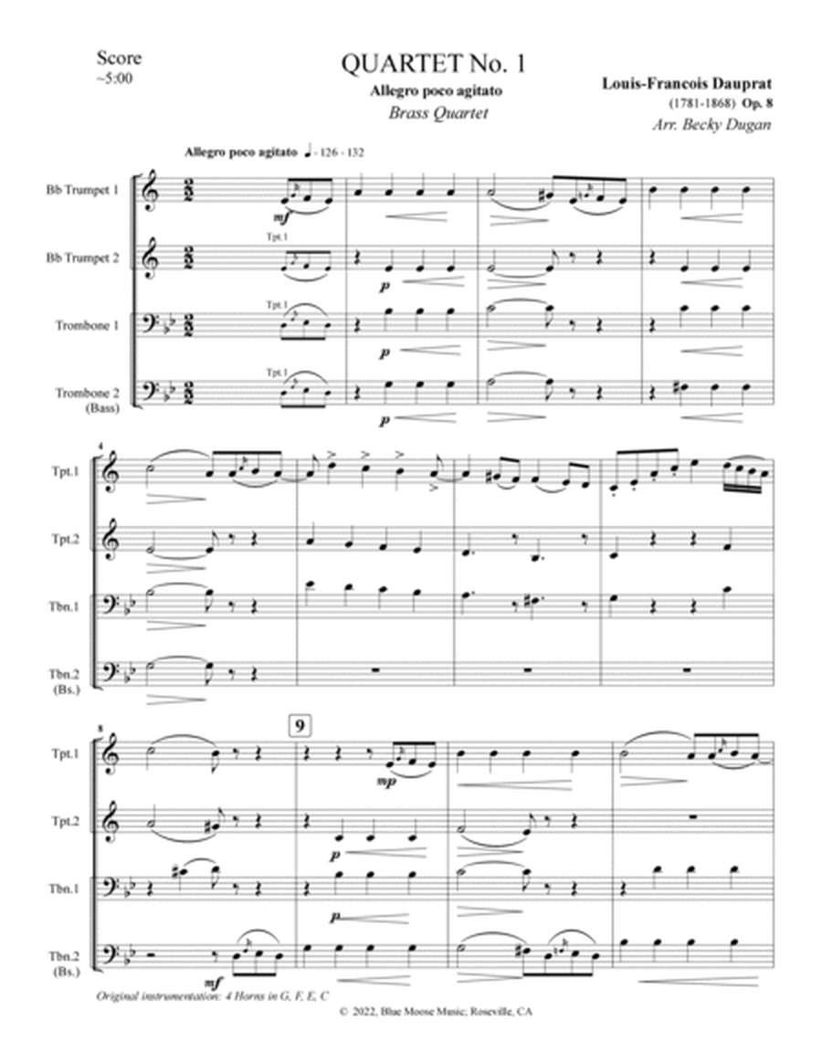 Quartet No. 1, Opus 8: Allegro poco agitato image number null