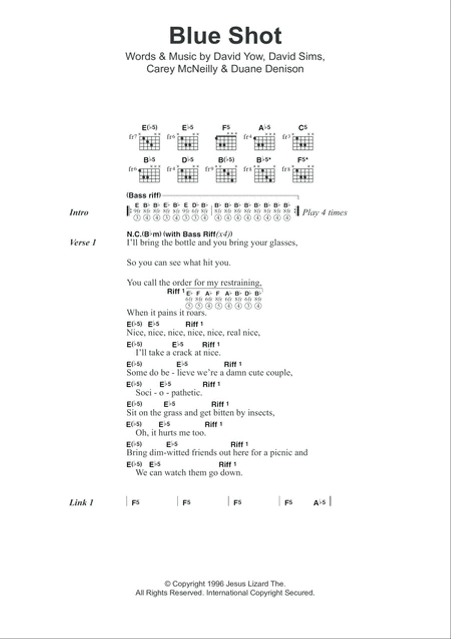 Blue Shot Guitar scores gallery preview page 1