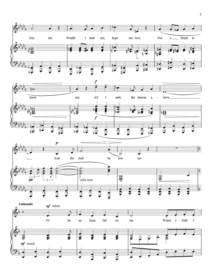 The Vagabond Piano, Vocal scores gallery preview page 3